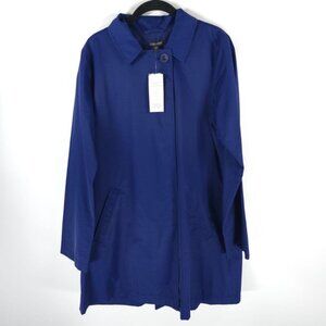 NWT EILEEN FISHER PERSB Concealed Button Up Classic CollarCoat R2PW-CO518M SMALL